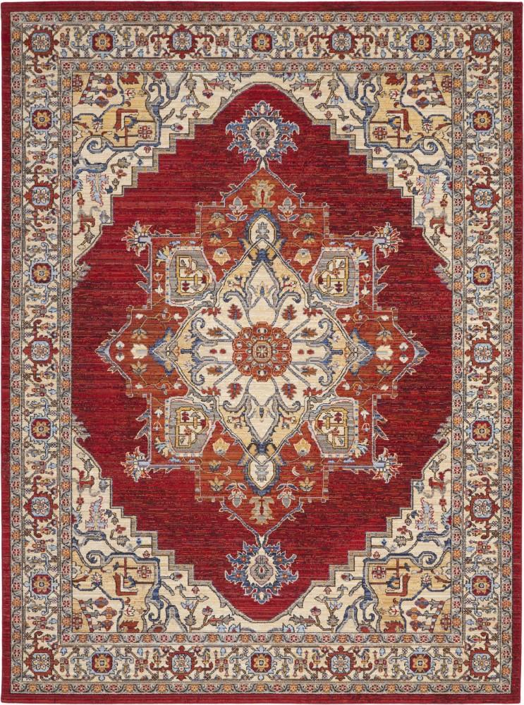 Nourison - Majestic 86in x 116in Red Multicolor Persian Area Rug - MST05-99446713513_CLOSEOUT veiw 1