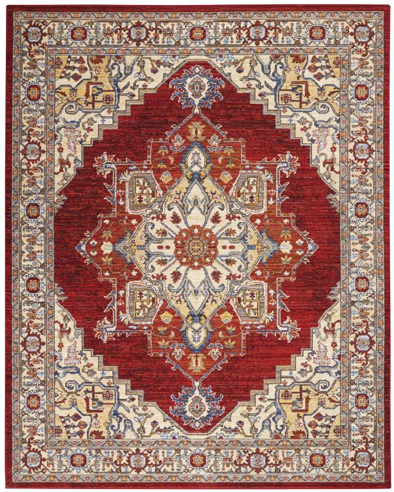 Nourison - Majestic 96in x 128in Red Multicolor Persian Area Rug - MST05-99446713506_CLOSEOUT veiw 1