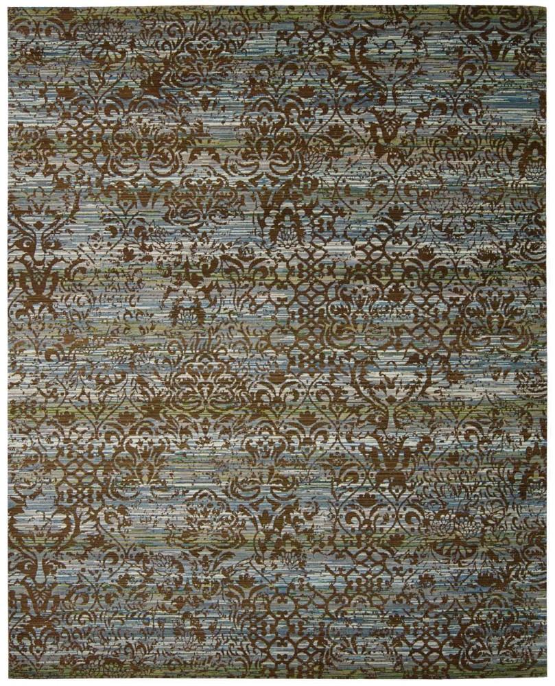 Nourison - Rhapsody RH009 Blue 56in x 8 Area Rug - RH009-99446250322_CLOSEOUT veiw 1