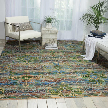 Nourison - Rhapsody RH010 Multicolor 99in x 13 Rug - RH010-99446188113_CLOSEOUT veiw 2