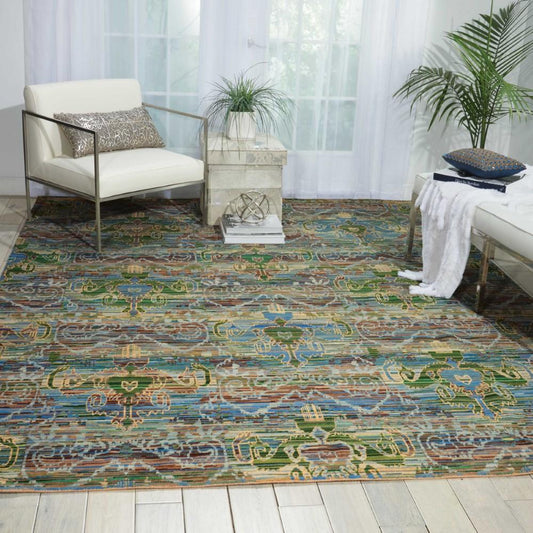 Nourison - Rhapsody RH010 Multicolor 99in x 13 Rug - RH010-99446188113_CLOSEOUT veiw 2
