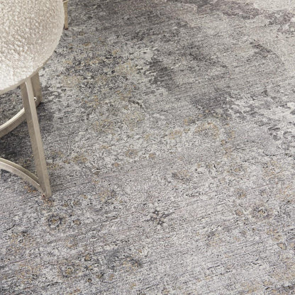 Nourison - Starry Nights 86in x 116in Charcoal and Cream Vintage Area Rug - STN05-99446737656 veiw 3