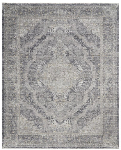 Nourison - Starry Nights 8 x 10 Charcoal and Cream Vintage Area Rug - STN05-99446737649 veiw 1