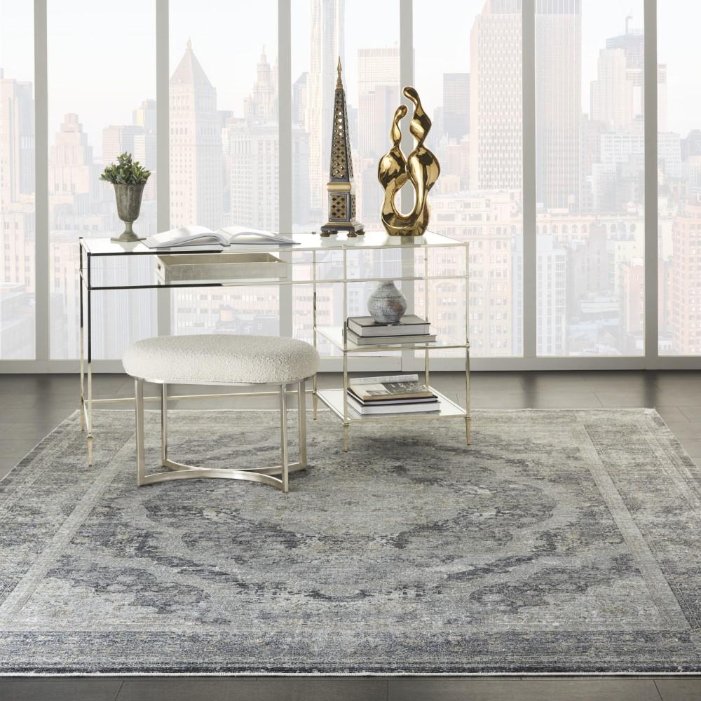 Nourison - Starry Nights 910in x 126in Charcoal and Cream Vintage Area Rug - STN05-99446737663 veiw 2