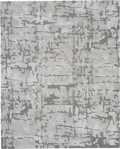 Nourison - Symmetry SMM03 Silver 79in x 99in Large Textured Rug - SMM03-99446495709 - CLOSEOUT veiw 1