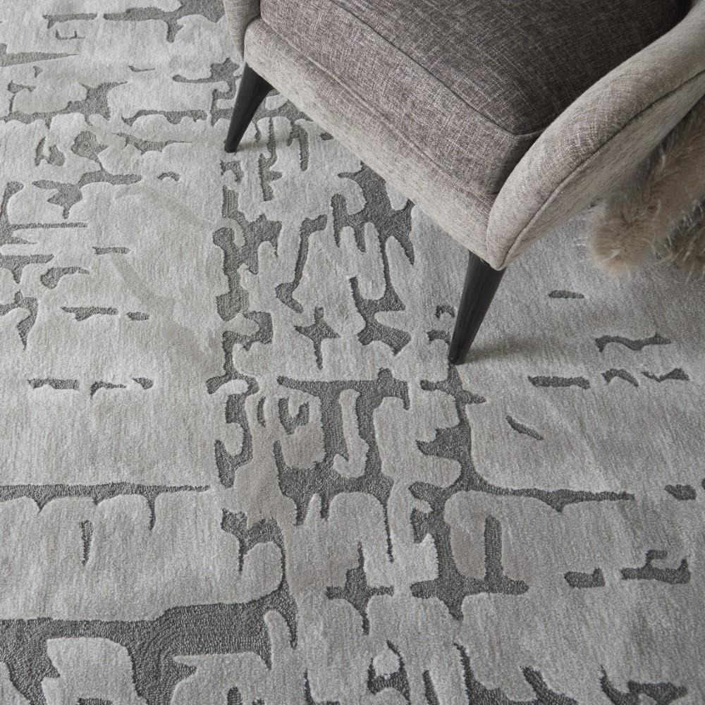 Nourison - Symmetry SMM03 Silver 86in x 116in Oversized Textured Rug - SMM03-99446495716 - CLOSEOUT veiw 3