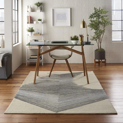 Nourison - Symmetry SMM06 Ivory 39in x 59in Area Rug - SMM06-99446495921 - CLOSEOUT veiw 2