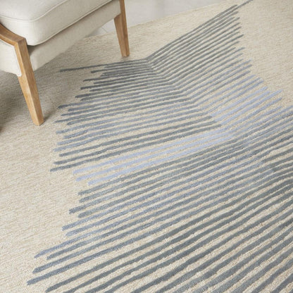Nourison - Symmetry SMM06 Ivory 86in x 116in Oversized Textured Rug - SMM06-99446495976 - CLOSEOUT veiw 3