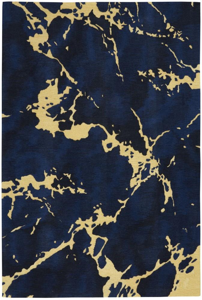 Nourison - Symmetry SMM09 Navy Blue Artistic 39in x 59in Area Rug - SMM09-99446709585 - CLOSEOUT veiw 1
