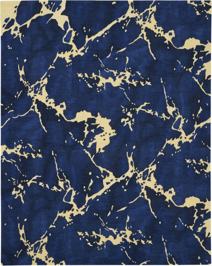 Nourison - Symmetry SMM09 Navy Blue Artistic 79in x 99in Large Rug - SMM09-99446709592 - CLOSEOUT veiw 1