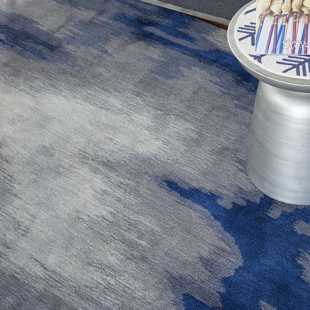 Nourison - Symmetry SMM10 Navy Blue and Bone Artistic 39in x 59in Area Rug - SMM10-99446709660 - CLOSEOUT veiw 3