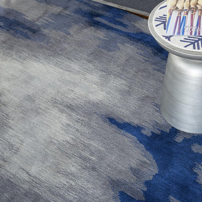Nourison - Symmetry SMM10 Navy Blue and Bone Artistic 39in x 59in Area Rug - SMM10-99446709660 - CLOSEOUT veiw 3