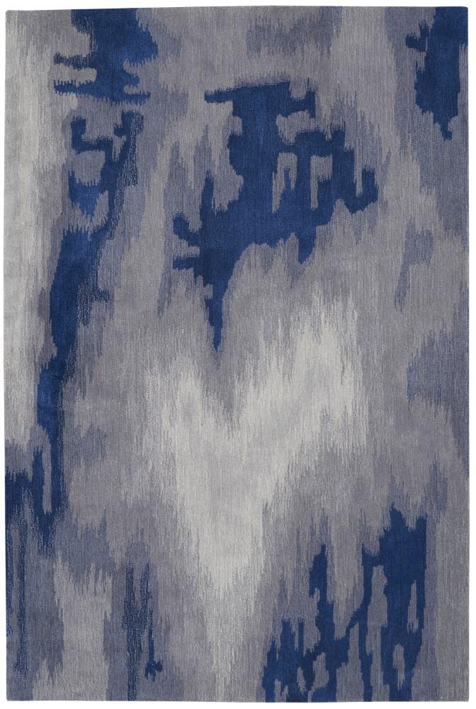 Nourison - Symmetry SMM10 Navy Blue and Bone Artistic 53in x 79in Area Rug - SMM10-99446708953 - CLOSEOUT veiw 1