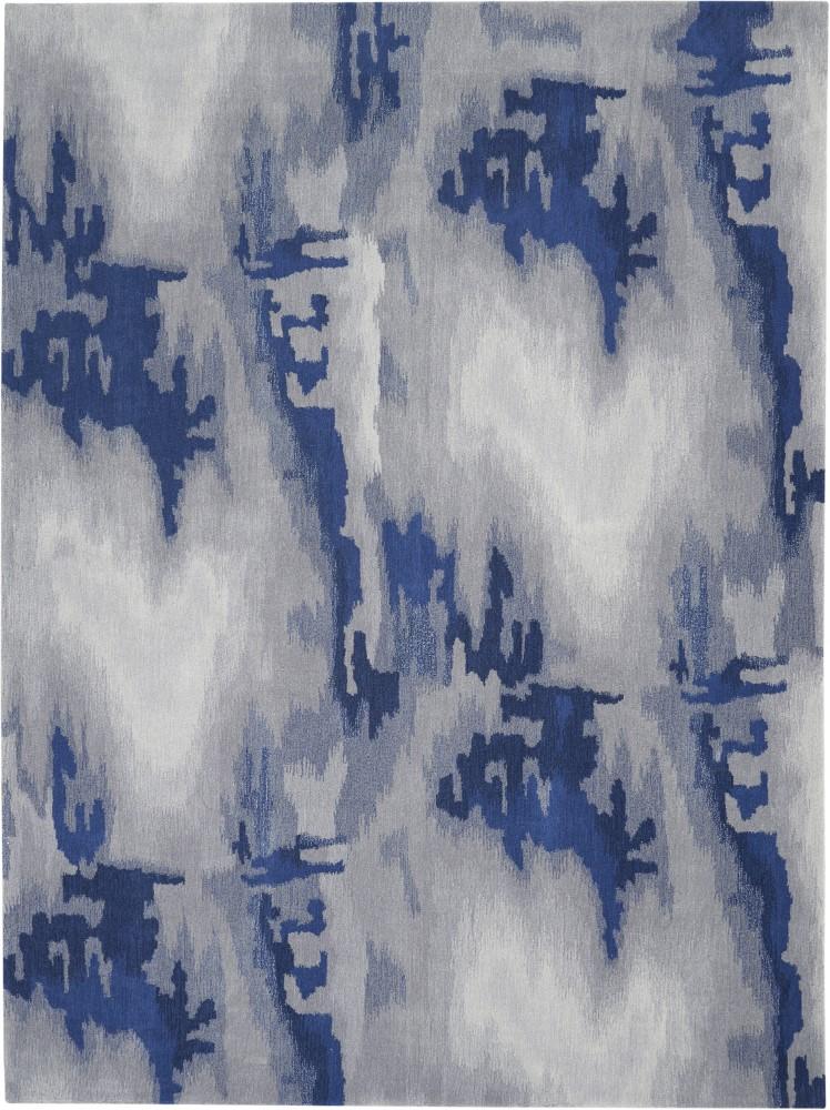 Nourison - Symmetry SMM10 Navy Blue and Bone Artistic 86in x 116in Oversized Rug - SMM10-99446709769_CLOSEOUT veiw 1