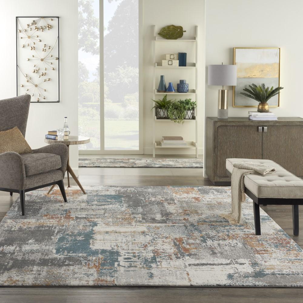 Nourison - Tangra 710in x 910in Bone Multi Area Rug - TNR06-99446783219_CLOSEOUT veiw 2