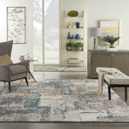 Nourison - Tangra 710in x 910in Bone Multi Area Rug - TNR06-99446783219_CLOSEOUT veiw 2