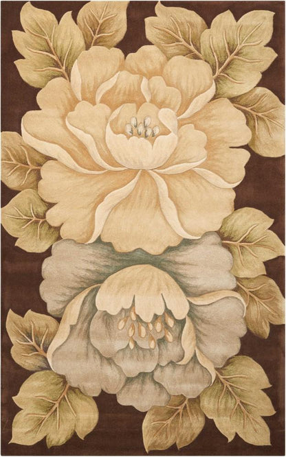 Nourison - Tropics TS09 Brown 53in x 83in Area Rug - TS09-99446546074 veiw 1