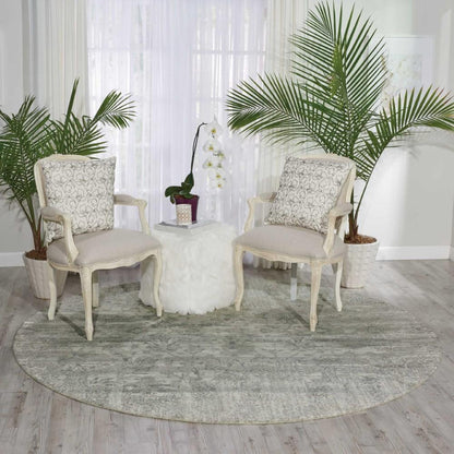 Nourison - Twilight TWI02 Ivory 8 x Round Large Rug - TWI02-99446357953_CLOSEOUT veiw 3
