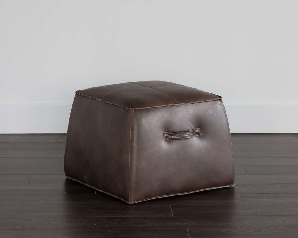 Sunpan - 5West Aspen Ottoman - Havana Dark Brown - 102831 veiw 4