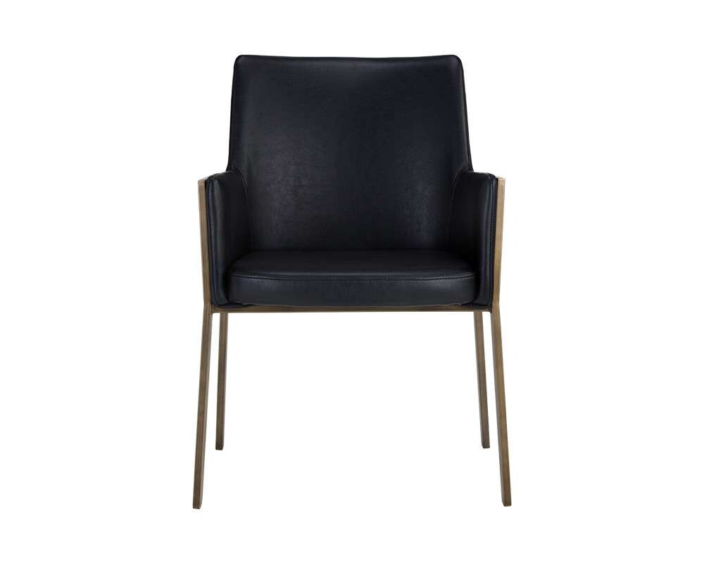 Sunpan - Ikon Bernadette Dining Armchair - Bravo Black - 105284 veiw 2