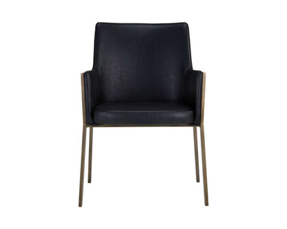 Sunpan - Ikon Bernadette Dining Armchair - Bravo Black - 105284 veiw 2