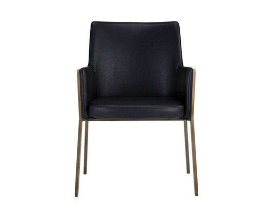 Sunpan - Ikon Bernadette Dining Armchair - Bravo Black - 105284 veiw 2