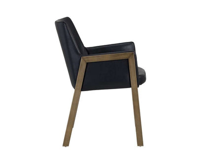 Sunpan - Ikon Bernadette Dining Armchair - Bravo Black - 105284 veiw 3
