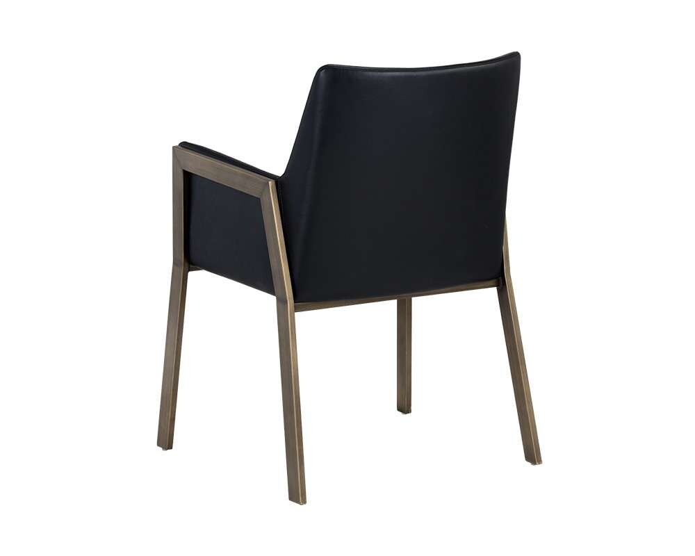 Sunpan - Ikon Bernadette Dining Armchair - Bravo Black - 105284 veiw 4