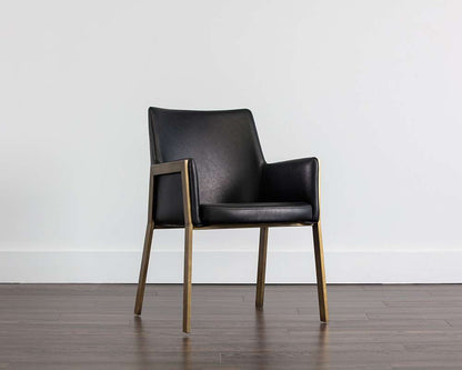 Sunpan - Ikon Bernadette Dining Armchair - Bravo Black - 105284 view 5