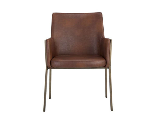 Sunpan - Ikon Bernadette Dining Armchair - Bravo Cognac - 105286 veiw 2