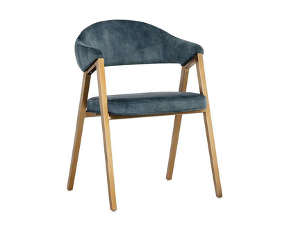 Sunpan - Ikon Burgos Dining Armchair - Nono Petrol - 108484 veiw 1