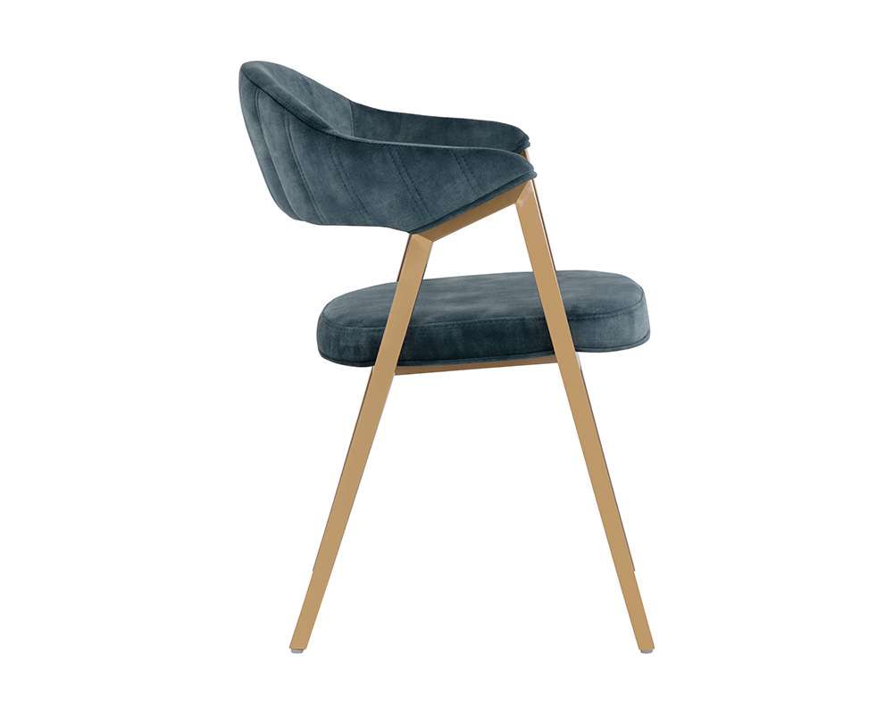 Sunpan - Ikon Burgos Dining Armchair - Nono Petrol - 108484 veiw 3