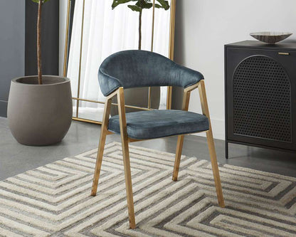 Sunpan - Ikon Burgos Dining Armchair - Nono Petrol - 108484 veiw 5