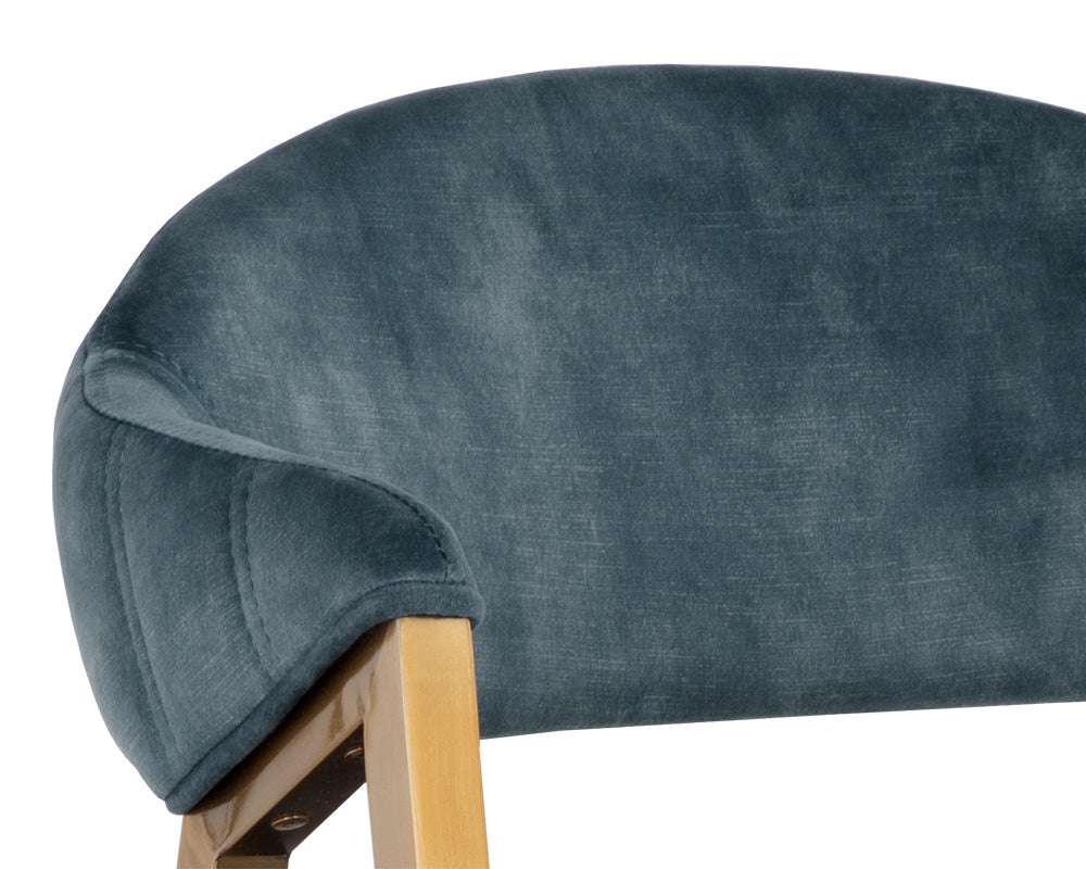 Sunpan - Ikon Burgos Dining Armchair - Nono Petrol - 108484 view 6