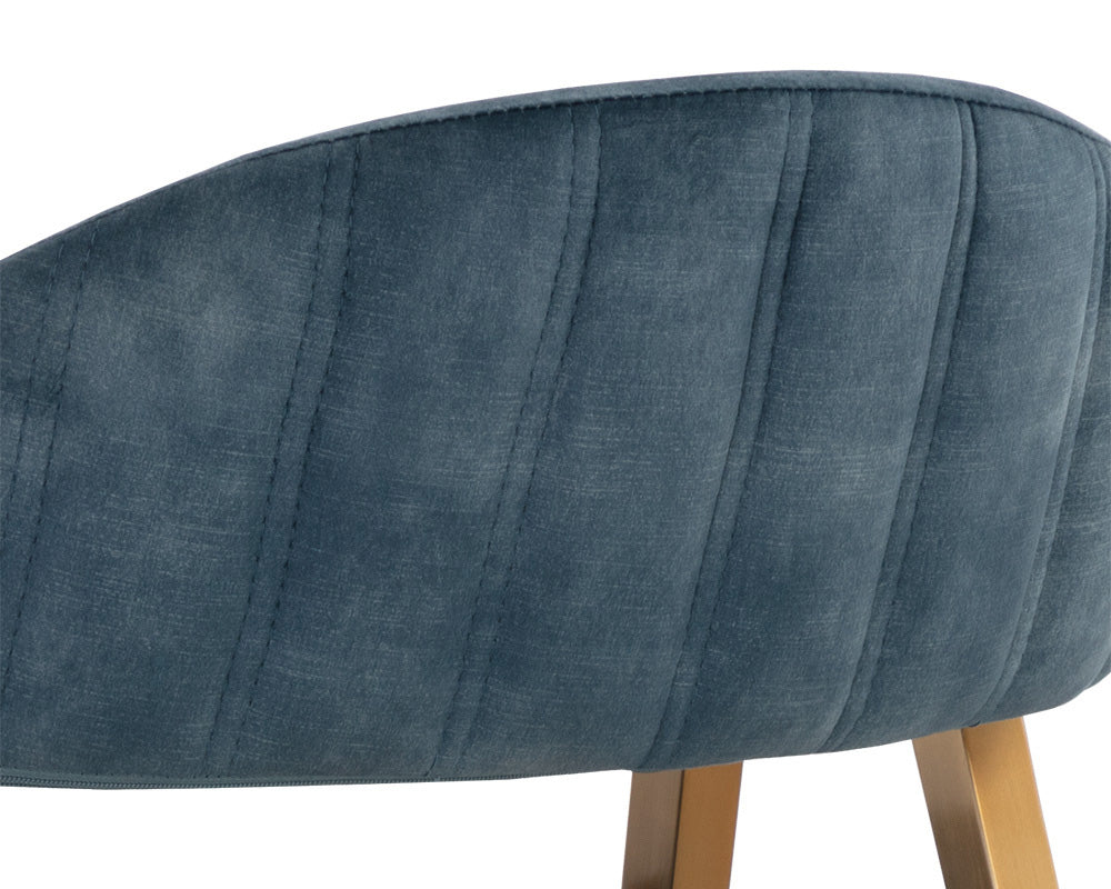 Sunpan - Ikon Burgos Dining Armchair - Nono Petrol - 108484 view 7