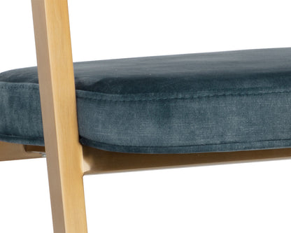 Sunpan - Ikon Burgos Dining Armchair - Nono Petrol - 108484 view 8