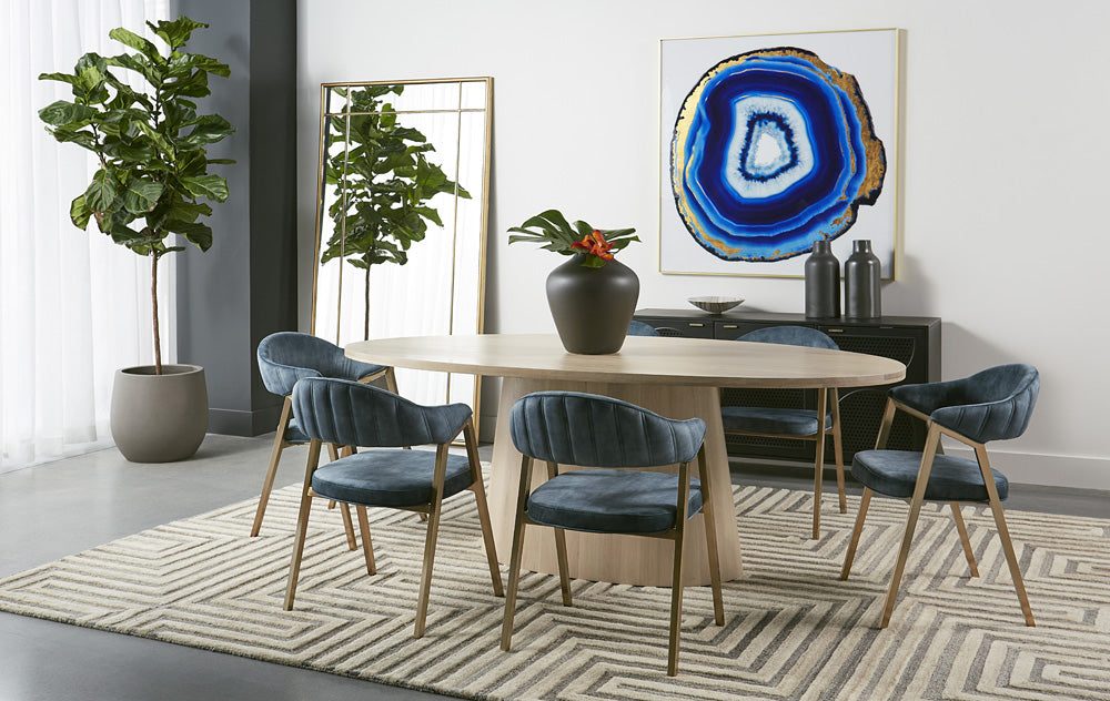 Sunpan - Ikon Burgos Dining Armchair - Nono Petrol - 108484 view 9