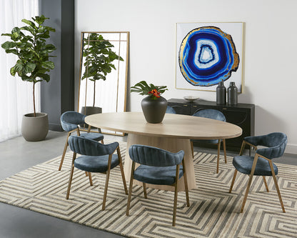 Sunpan - Ikon Burgos Dining Armchair - Nono Petrol - 108484 view 10