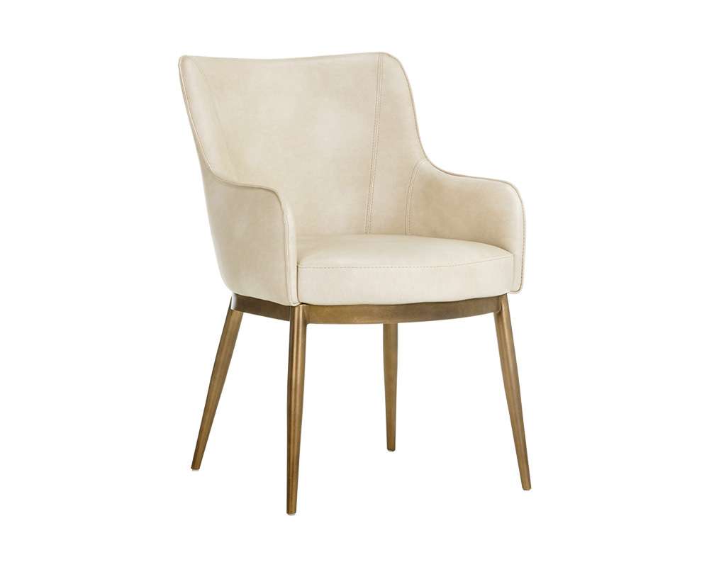 Sunpan - Irongate Franklin Dining Armchair - Bravo Cream - 104977 veiw 1
