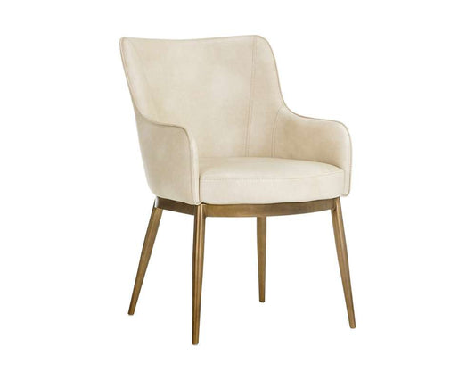 Sunpan - Irongate Franklin Dining Armchair - Bravo Cream - 104977 veiw 1