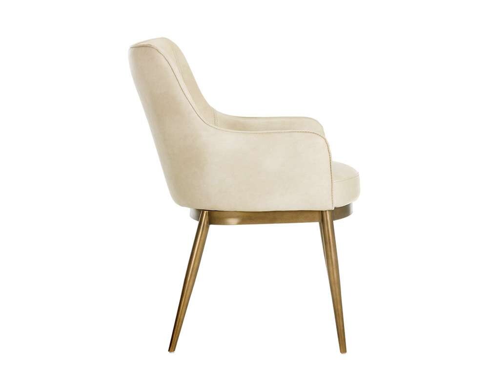 Sunpan - Irongate Franklin Dining Armchair - Bravo Cream - 104977 veiw 2