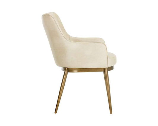 Sunpan - Irongate Franklin Dining Armchair - Bravo Cream - 104977 veiw 2