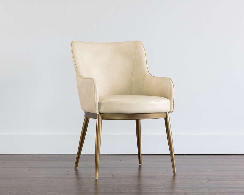 Sunpan - Irongate Franklin Dining Armchair - Bravo Cream - 104977 veiw 4