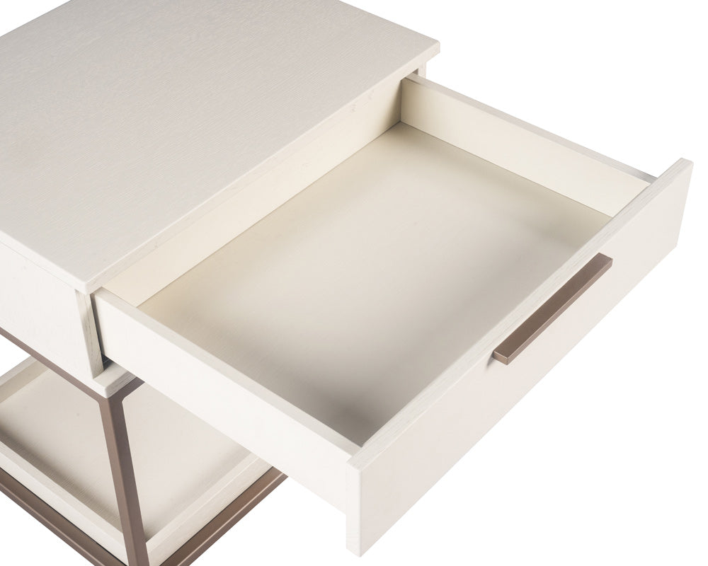 Sunpan - Artezia Rebel Nightstand Small - Champagne Gold - Cream - 108078 view 5