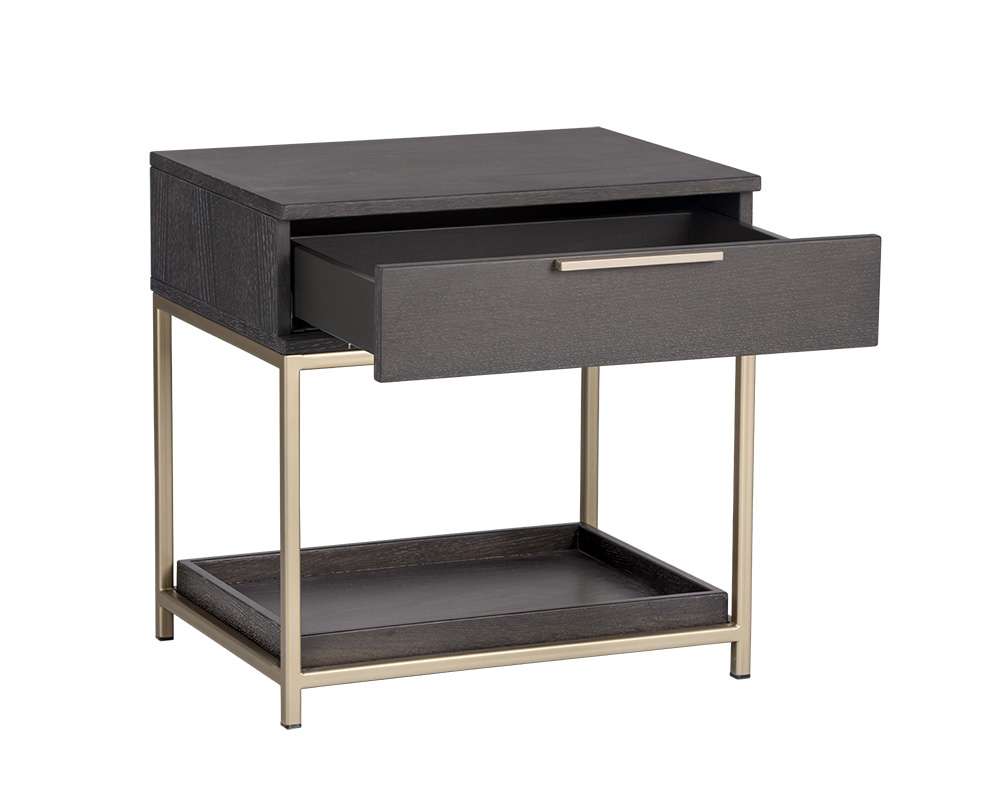 Sunpan - Artezia Rebel Nightstand Small - Gold - Charcoal Grey - 104606 veiw 3