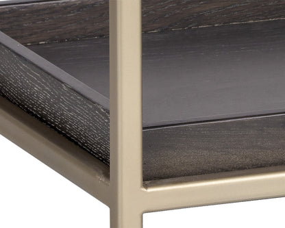 Sunpan - Artezia Rebel Nightstand Small - Gold - Charcoal Grey - 104606 view 5