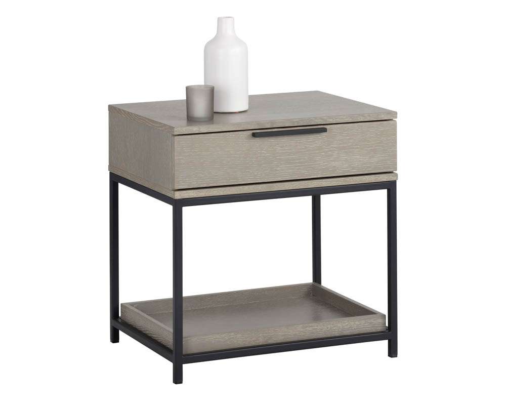 Sunpan - Artezia Rebel Nightstand Small - Black - Taupe - 104608 veiw 1