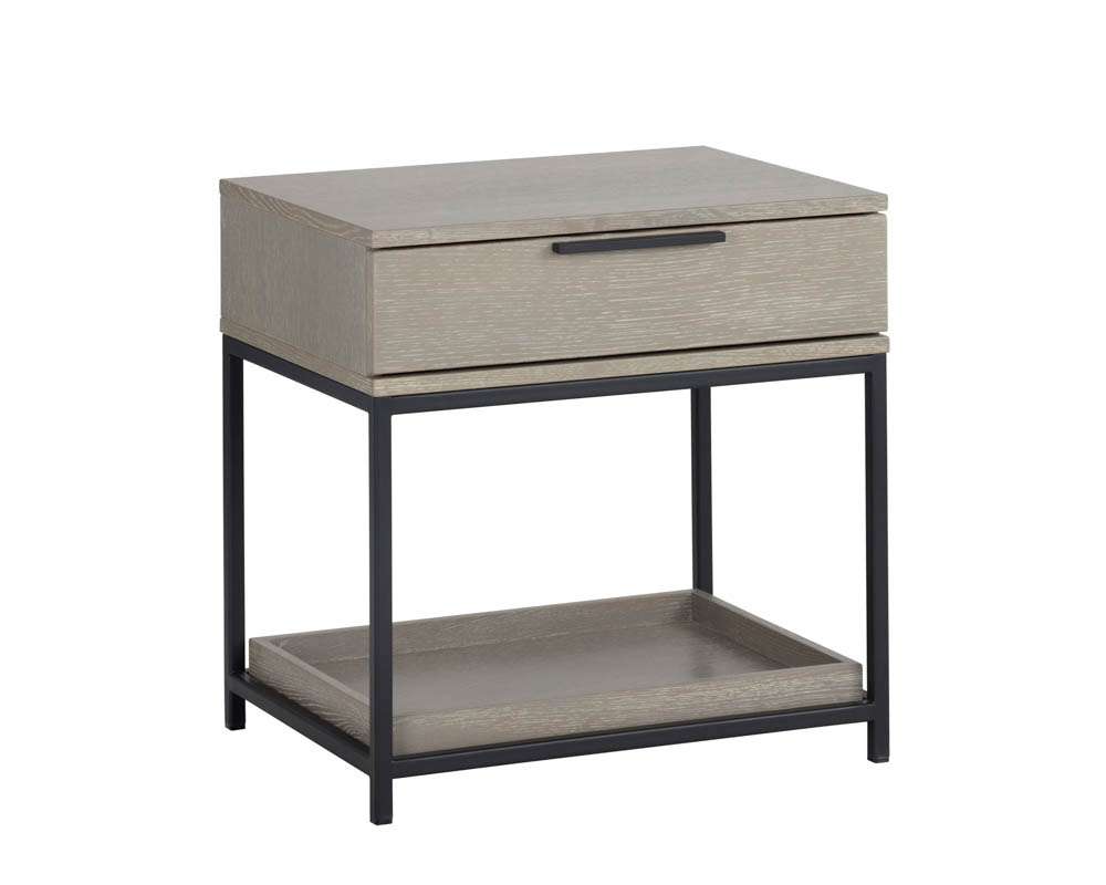Sunpan - Artezia Rebel Nightstand Small - Black - Taupe - 104608 veiw 2
