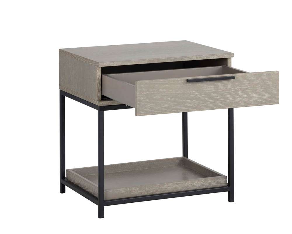 Sunpan - Artezia Rebel Nightstand Small - Black - Taupe - 104608 veiw 3