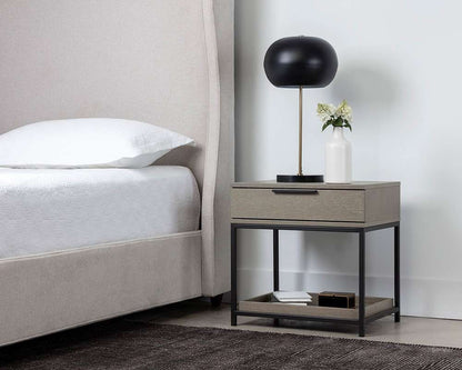 Sunpan - Artezia Rebel Nightstand Small - Black - Taupe - 104608 veiw 4